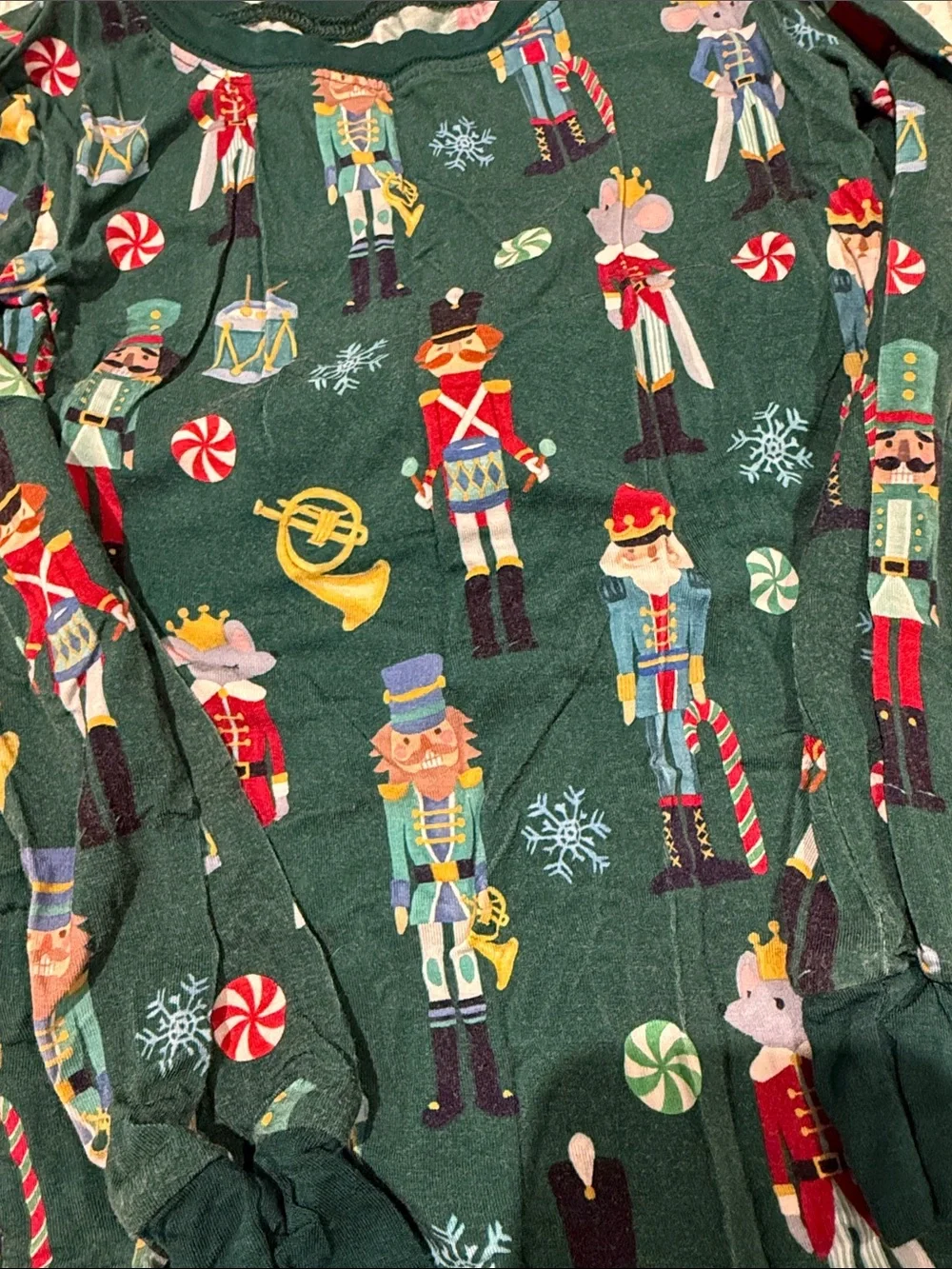 Little Sleepies Green Nutcracker Holiday Kids Pajama Set